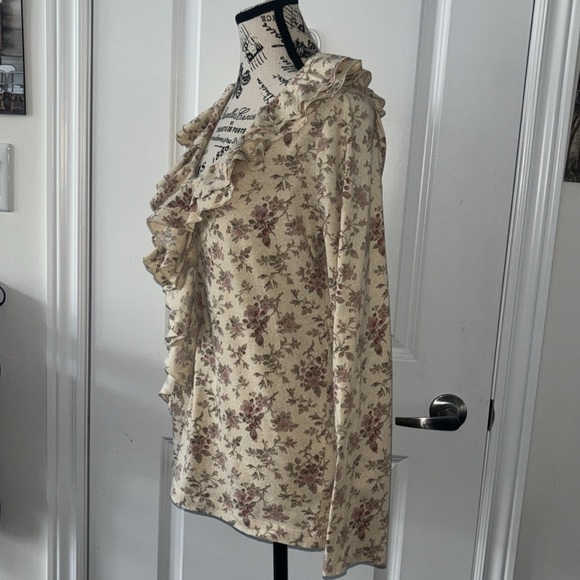 3/10$ 🌹🌹🌹Ralph Lauren Jeans Co Women's Blouse Ruffle Neckline Floral Print - Picture 5 of 8